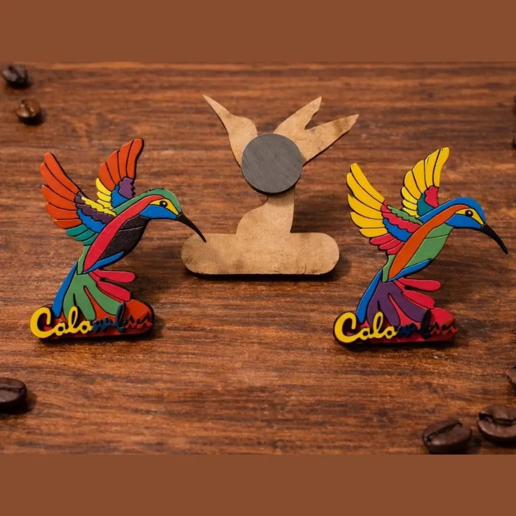 Handmade Colombian Hummingbird Magnet | Colorful Artisan Fridge Decor