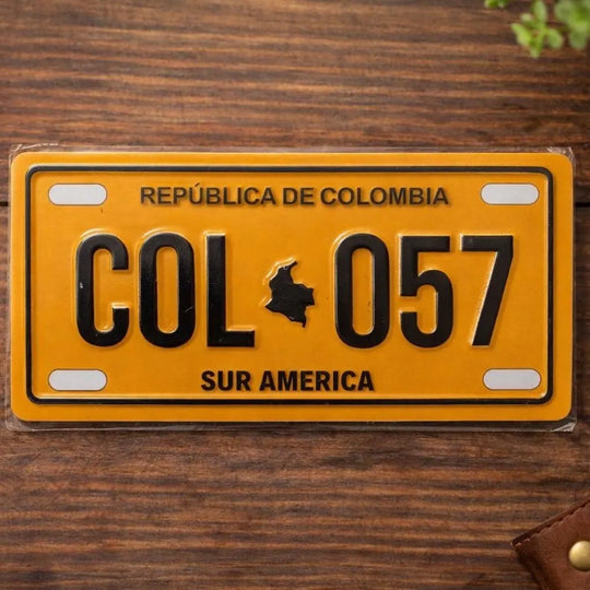 Colombian License Plate Magnet  Mini Fridge Magnet | Republica de Colombia Souvenir