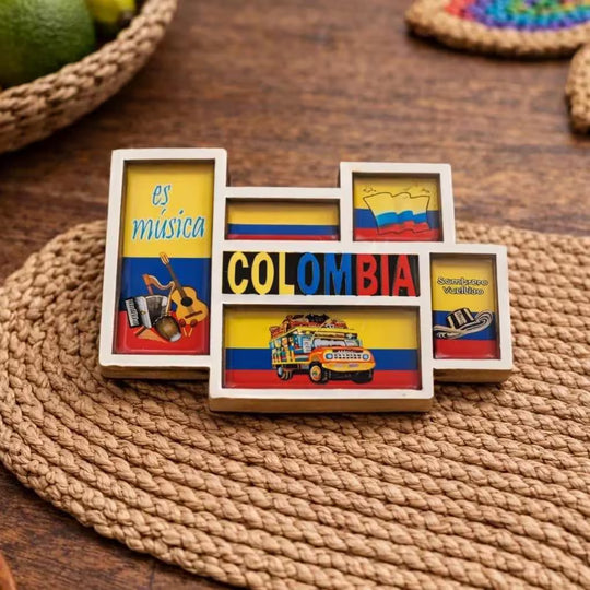 Colombia “Es Música” Fridge Magnet 7×4 cm | Handmade Resin &amp; MDF Magnet