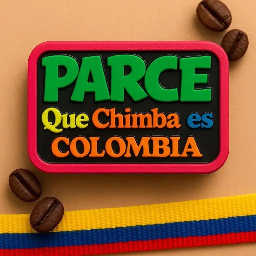 Handmade Colombian Slang Fridge Magnet – Parce & Que Chimba Designs | Colorful MDF Souvenir