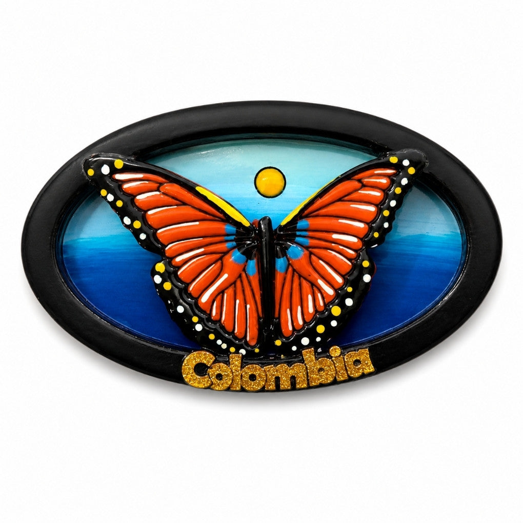 3D Colombian Refrigerator Magnet | Handmade Wood Fridge Decor Co024