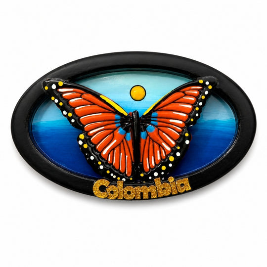 3D Colombian Refrigerator Magnet | Handmade Wood Fridge Decor Co024