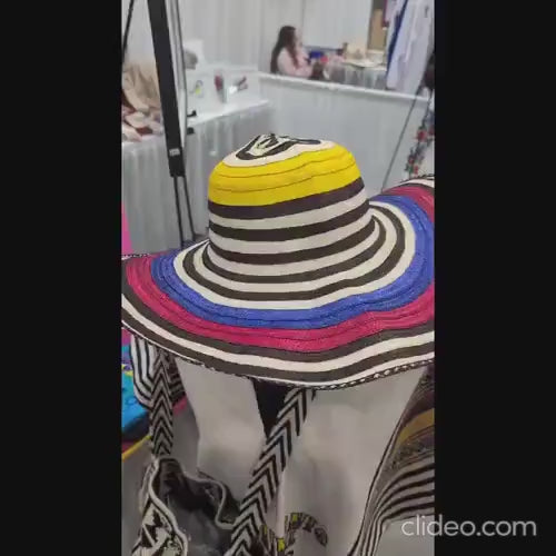 Colombian Vueltiao Hat Handmade | Caña Flecha Straw Hat | Traditional Sombrero