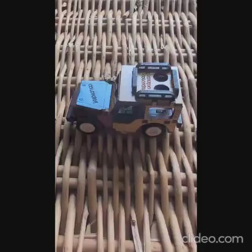 Handmade Mini MDF Jeep Willys – Colombian Souvenir Decor