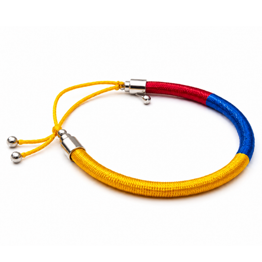 Colombian Flag Bracelet | Adjustable Thread Bracelet | Handmade Colombia Color Cord Jewelry Gift