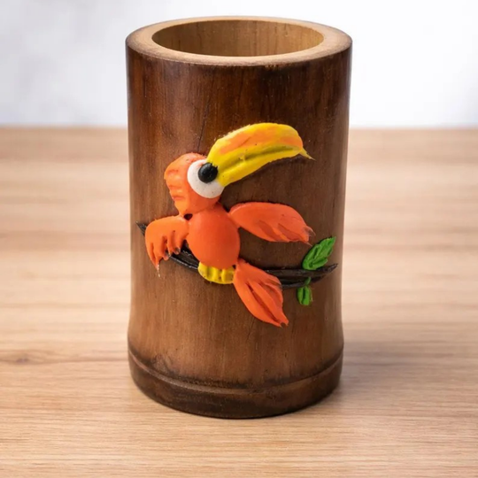 Handmade Colombian Tagua Shot Glass | Natural Palm Ivory Artisan Cup