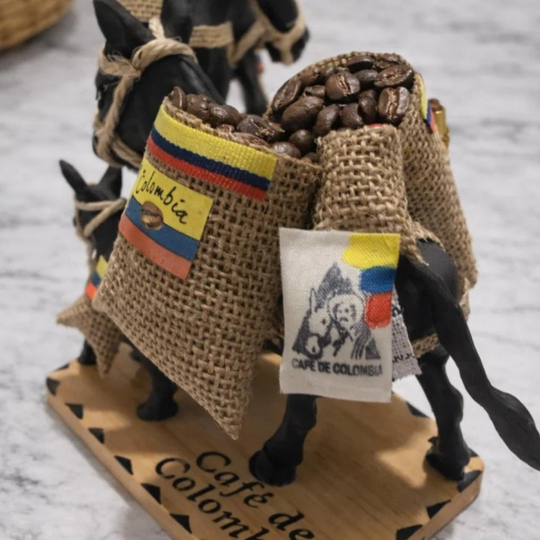 Handmade Colombian Coffee Mule Figurine | Coffee Farm Cultural Decor