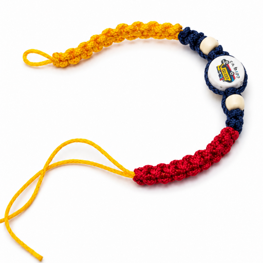 Colombian Chiva Bracelet Handmade Macrame Bracelet with Bus Charm | Adjustable Colombia Souvenir Jewelry