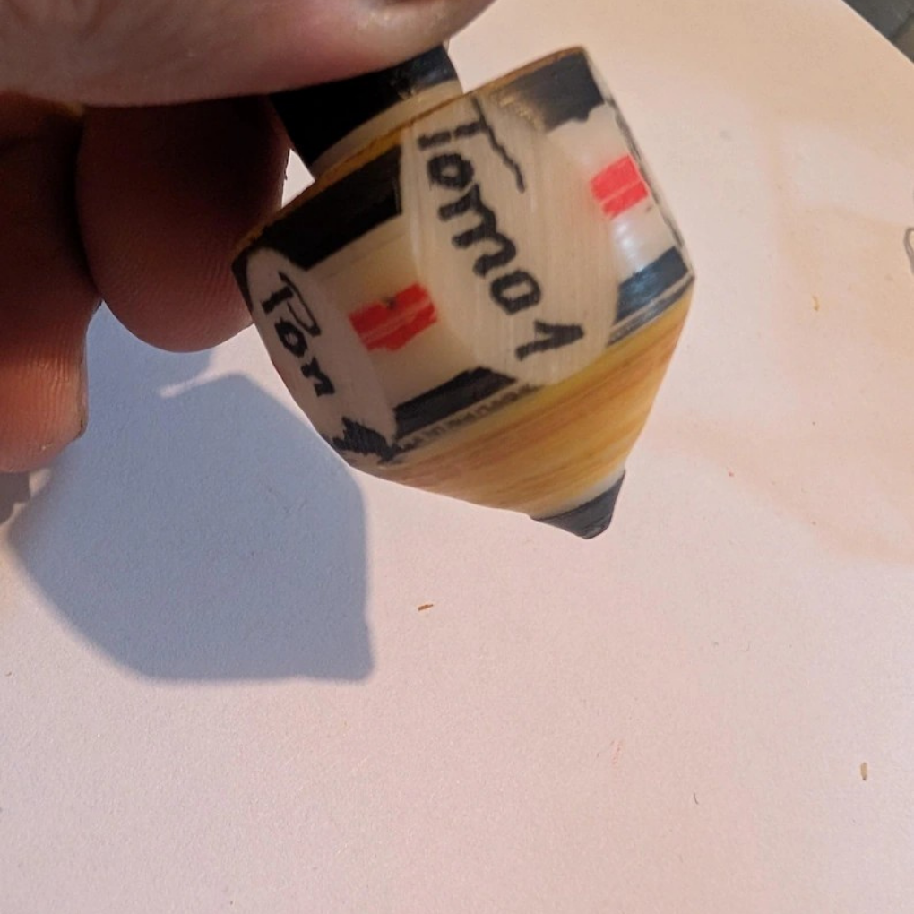 Handmade Colombian Wooden Pirinola  | Traditional Spinning Top Game | Fun Cultural Toy