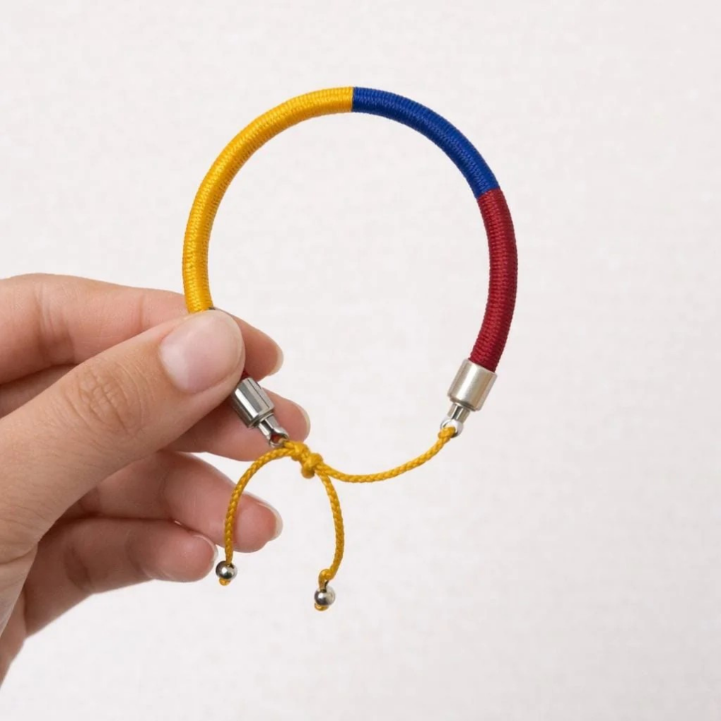 Colombian Flag Bracelet | Adjustable Thread Bracelet | Handmade Colombia Color Cord Jewelry Gift