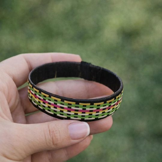 Handmade Colombian Caña Flecha Bracelet | Vueltiao Fiber Artisan Jewelry Gift