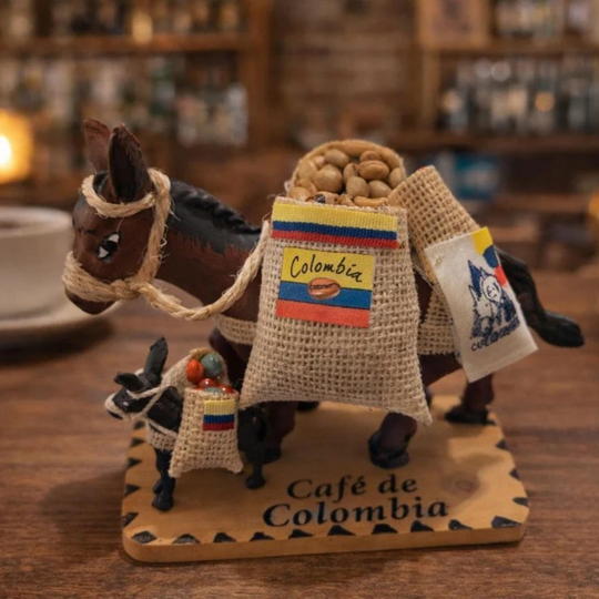 Handmade Colombian Coffee Mule Figurine | Coffee Farm Cultural Decor