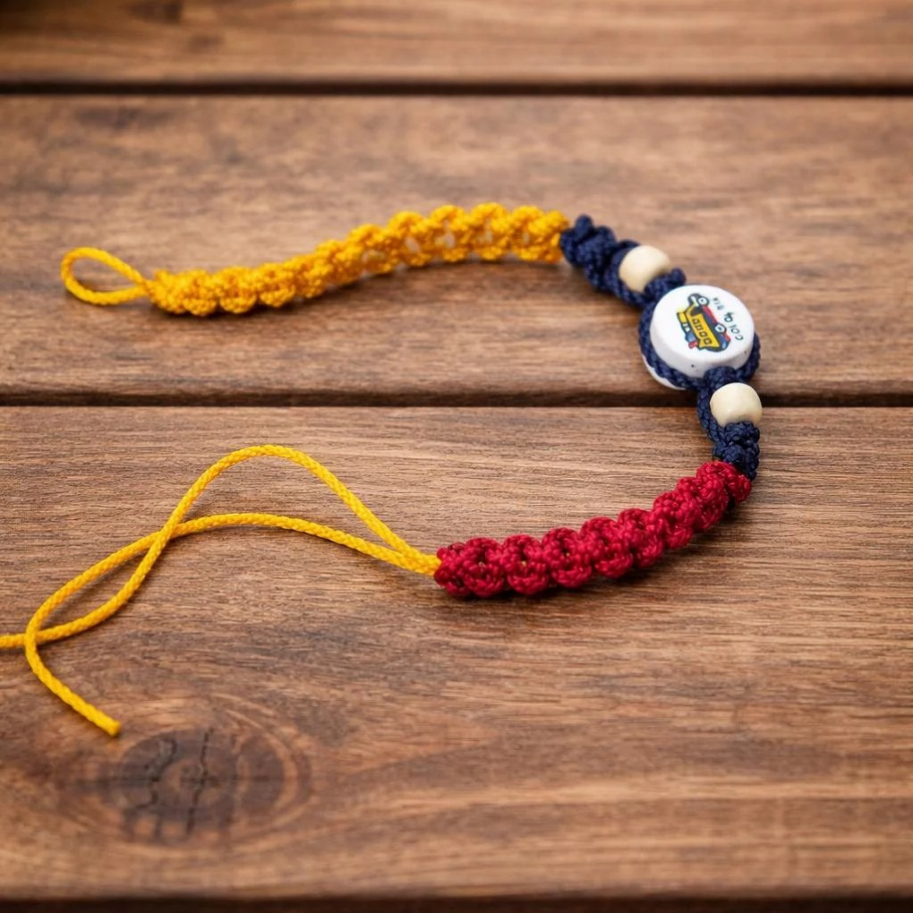 Colombian Chiva Bracelet Handmade Macrame Bracelet with Bus Charm | Adjustable Colombia Souvenir Jewelry