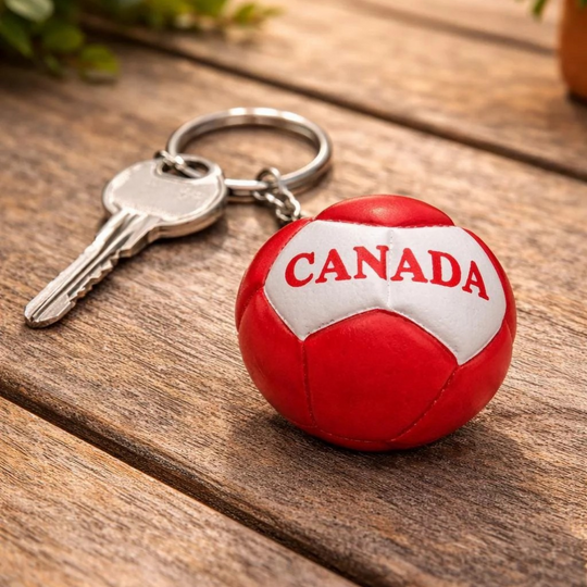 Handmade Soccer Canada Keychain | 2026 Football Souvenir