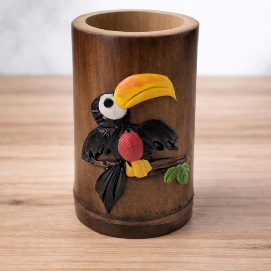 Handmade Colombian Tagua Shot Glass | Natural Palm Ivory Artisan Cup