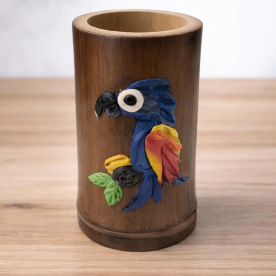 Handmade Colombian Tagua Shot Glass | Natural Palm Ivory Artisan Cup