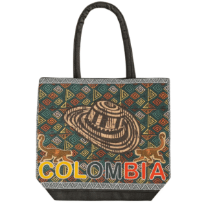 Tote bag with Sombrero Vueltiao Colombian design