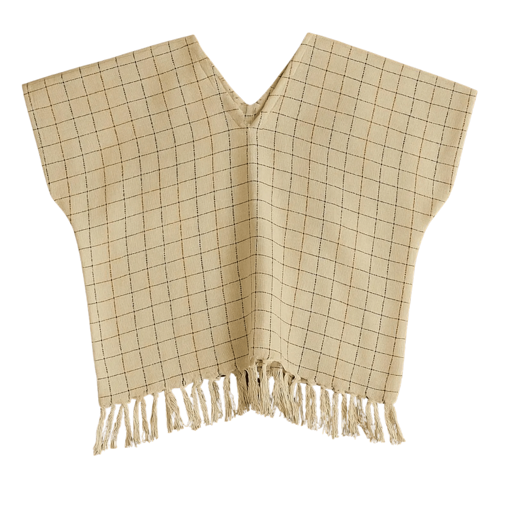 Mini Paisa Outfit for Kids with Carriel and Poncho