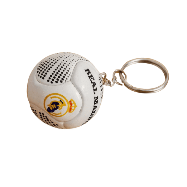 Handmade Real Madrid soccer ball keychain from Colombia