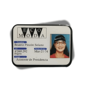 Handmade Betty la Fea fridge magnet inspired by iconic ID card