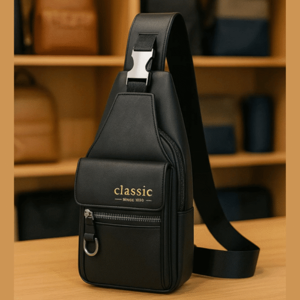 Spacious vintage crossbody bag interior