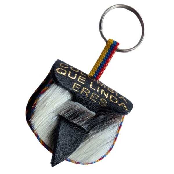 Handmade Colombian Leather Carriel Keychain – Unique Souvenir Coin Purse with "Colombia…