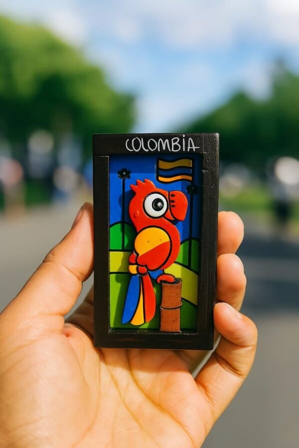 3D Fridge Magnet – Colombian Culture, Handmade Souvenir, Folk Art Decoration, Home Decor