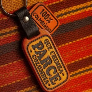 Colombian Leather Keychain with Fun Sayings – Handmade Authentic Colombian Phrases, Art…