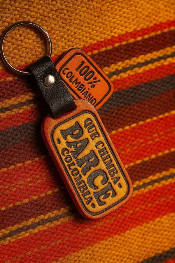 Colombian Leather Keychain with Fun Sayings – Handmade Authentic Colombian Phrases, Art…