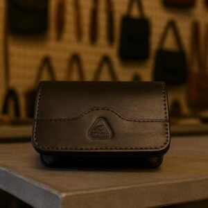 Handmade Leather Wallet with Transparent Window – RFID Protection, Compact, Men’s Coin …
