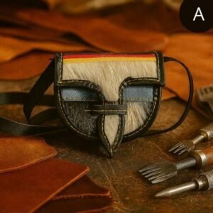 Mini Colombian Carriel Bag – Handmade Hair-on Leather Crossbody | Traditional Paisa Sat…