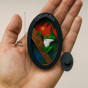 3D Wooden Fridge Magnet – Handmade Colombian Nature Souvenir – Multiple Designs – Rusti…