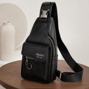 Modern Vintage PU Leather Crossbody Bag | Unisex Large Messenger Shoulder Bag | Stylish…