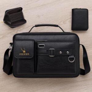 Vintage Messenger Bag | Waterproof Crossbody for Men & Women | Stylish Shoulder Bag for…