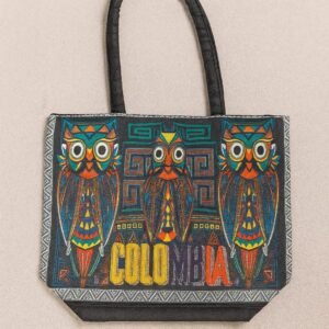 Canvas Tote Bag from Colombia – Owl, Toucan or Vueltiao Hat – With Zipper – 32x28 cm – …