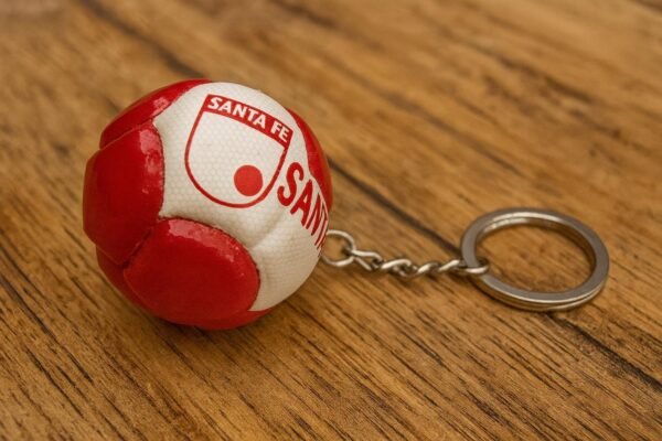 Mini Soccer Ball Keychain – Handmade in Monguí – Colombian Football Team Souvenir
