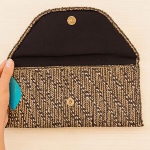 Handwoven Caña Flecha Clutch with Painted Butterfly – Colombian Artisan Purse – Natural…