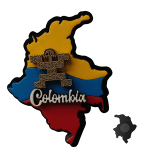 Colombia map fridge magnet handmade