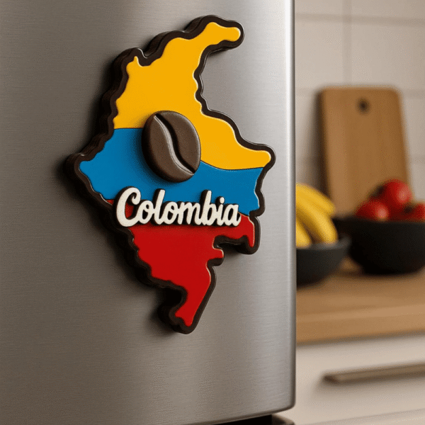 Colorful Colombia fridge souvenir