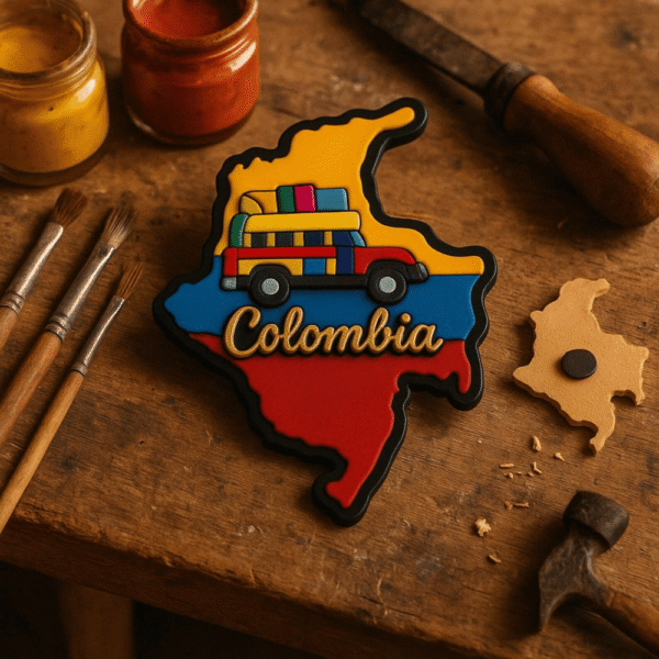 Map of Colombia fridge magnet